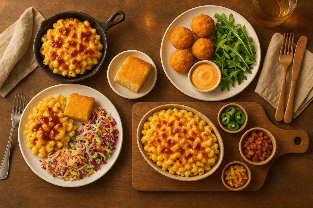 Serving Suggestions BBQ Chicken Mac and Cheese