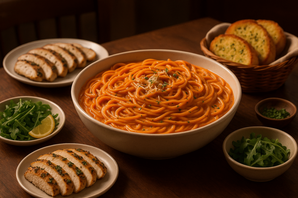 Serving Suggestions Creamy Tomato Garlic Pasta