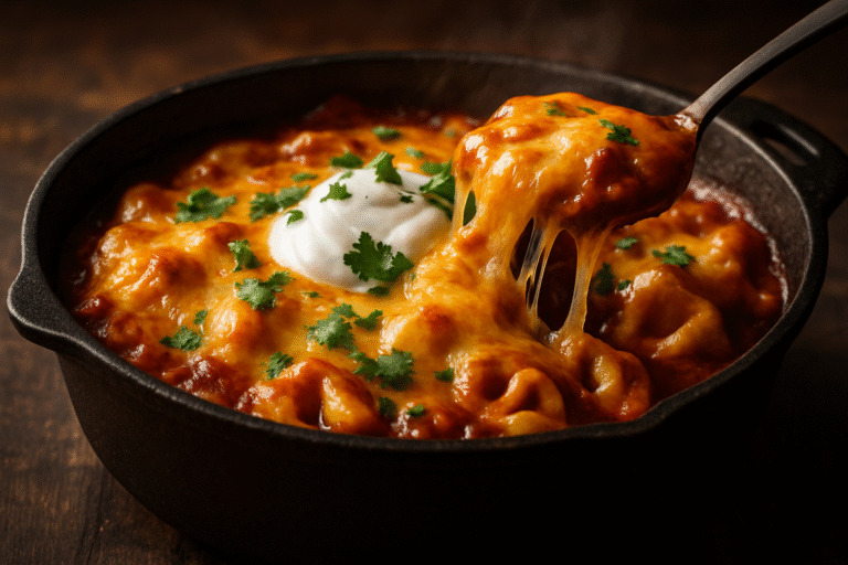 Cheesy Beef Enchiladas Tortellini