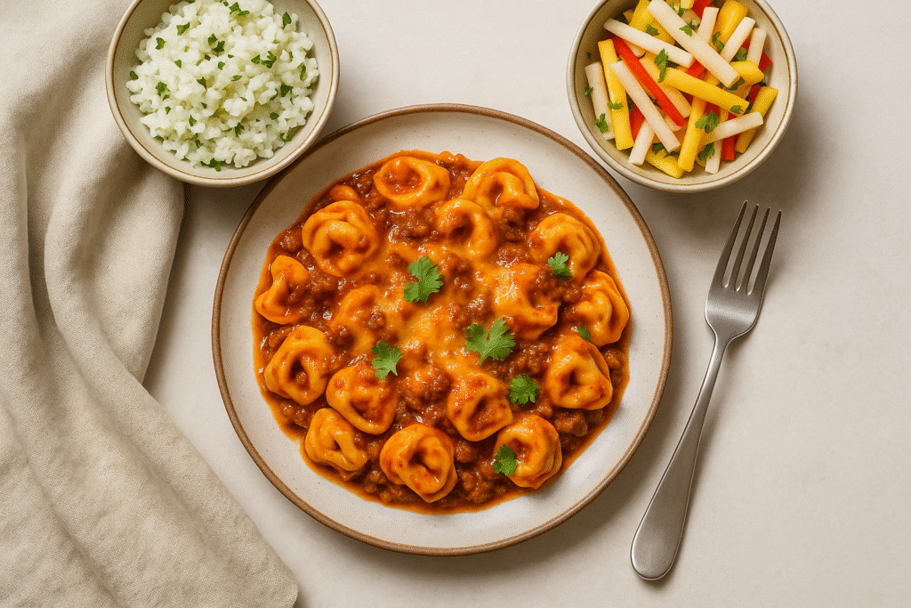 Serving Suggestions Cheesy Beef Enchiladas Tortellini