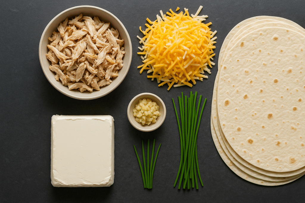 Serving Suggestions Cheesy Chicken Garlic Wraps