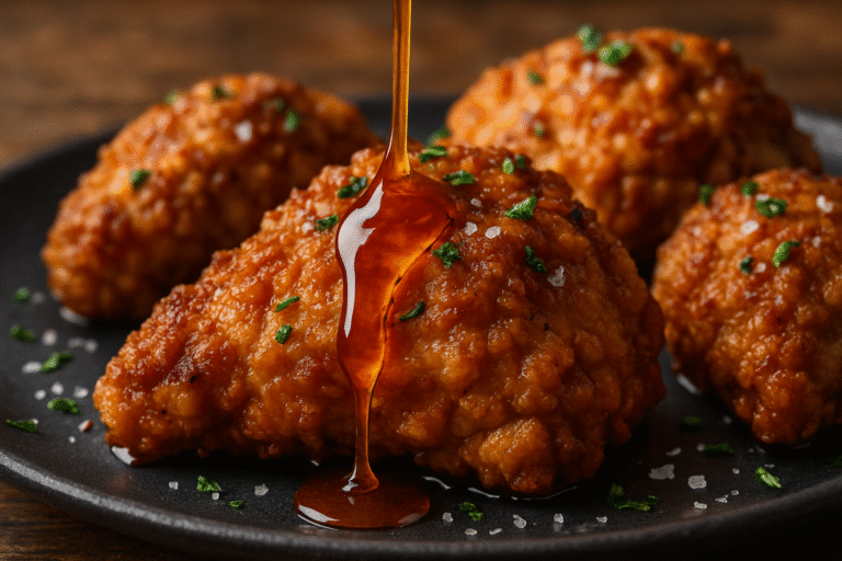 Baked Crunchy Hot Honey Chicken