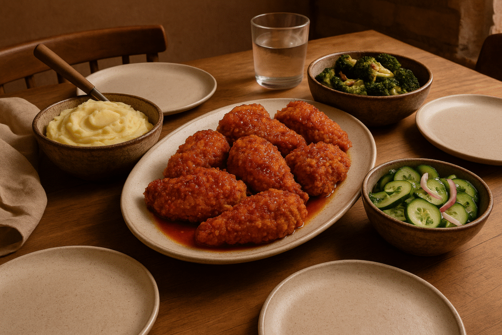 Serving Suggestions The Best Baked Crunchy Hot Honey Chicken